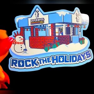 1 ✨️ Dutch Bros Limited Edition Rock the Holidays Sticker 🎄NWT🎄